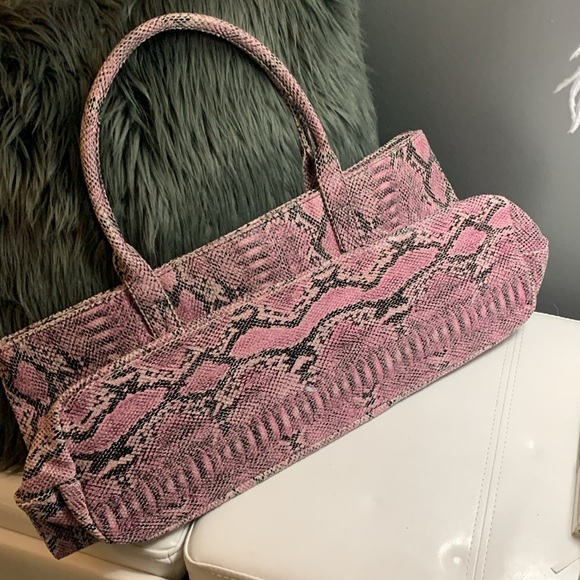 BCBG Max Azria faux snake skin tote bag - Picture 4 of 13